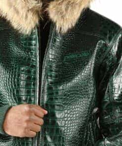 Pelle Pelle Basic leather jacket in Nile Green Two-Tone Cayman