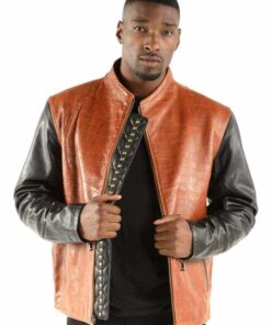 Pelle Pelle China Collar Biker Brown Jacket