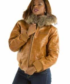 Pelle Pelle Ladies Basic Fur Hood Jacket