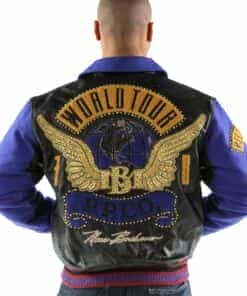 Pelle Pelle Men's The World Tour Bomber Blue Jacket