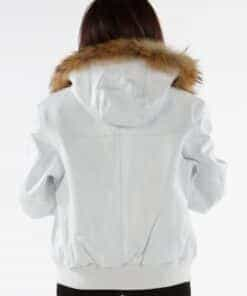 Women's Pelle Pelle Basic Fur Hood White Jacket