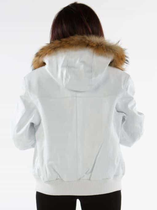 Women's Pelle Pelle Basic Fur Hood White Jacket