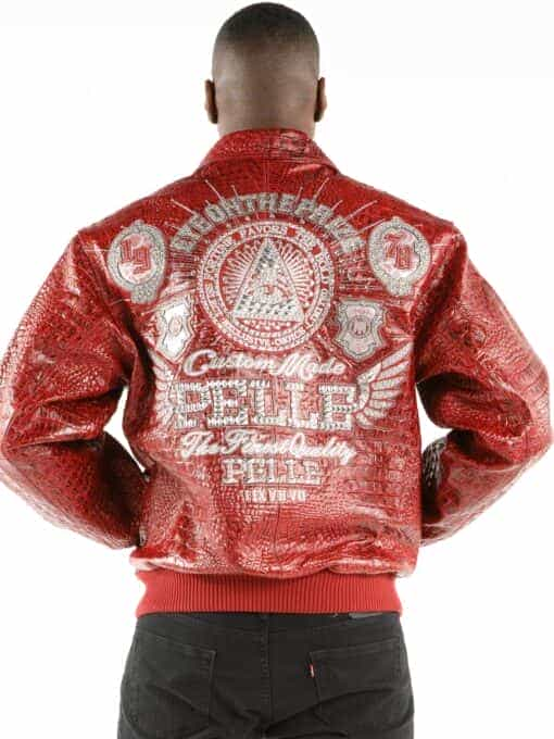 pelle pelle eye on the prize red leather jacket