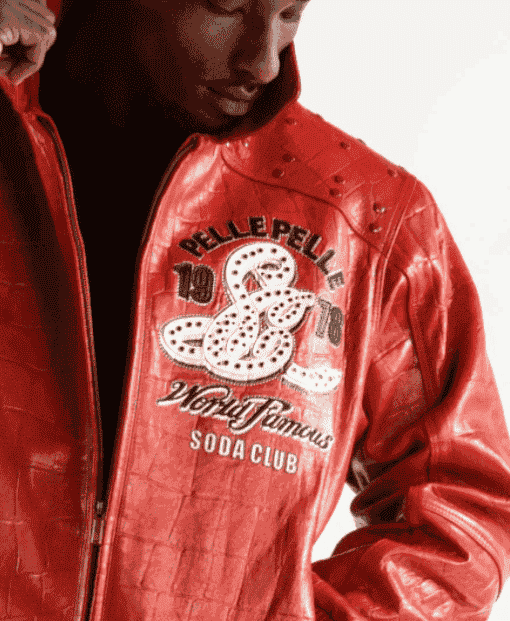 1978 soda club red leather jacket