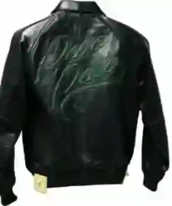 Black Green Pelle Pelle Leather Jacket 2022