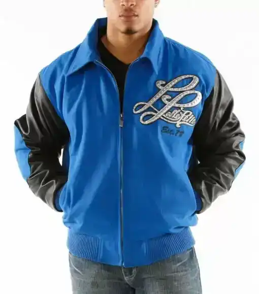 Pelle Pelle Blue and Black Varsity Jacket 2022