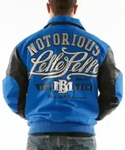 Pelle Pelle Blue and Black Varsity Jacket