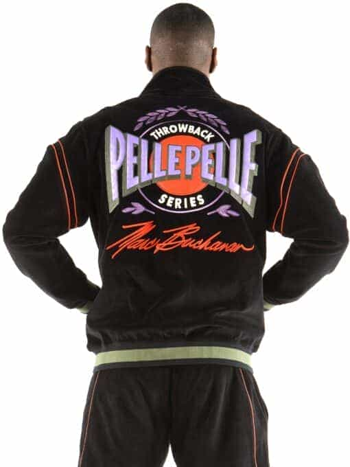 Pelle Pelle Throwback Velour Warmup Black Tracksuit