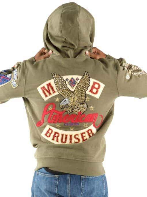 green pelle pelle american bruiser hoodie