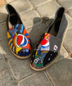 handpainted pepsi doodle black sneakers