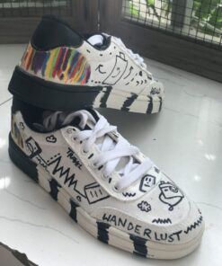 handpainted roamin’ doodles sneakers