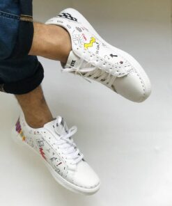 handpainted the minimalist white sneakers