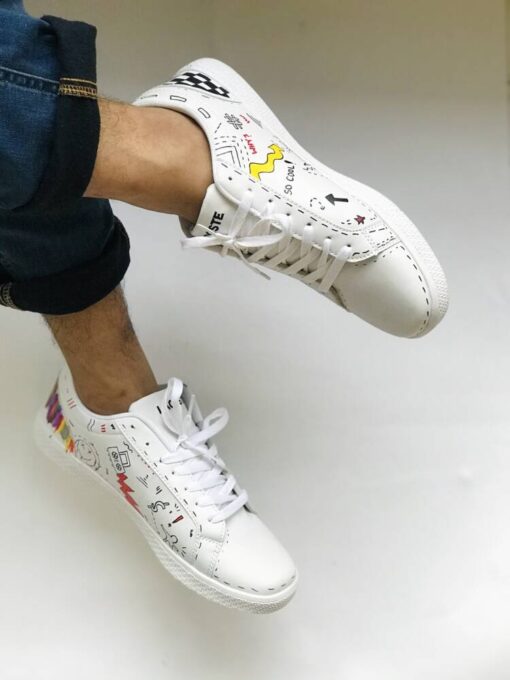 handpainted the minimalist white sneakers