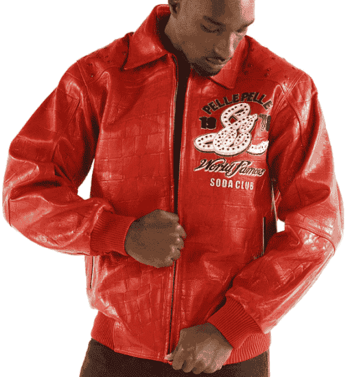 pelle pelle 1978 soda club red leather jacket