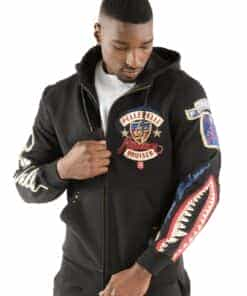 pelle pelle american bruiser black hoodie