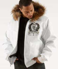 pelle pelle live like a king white jacket