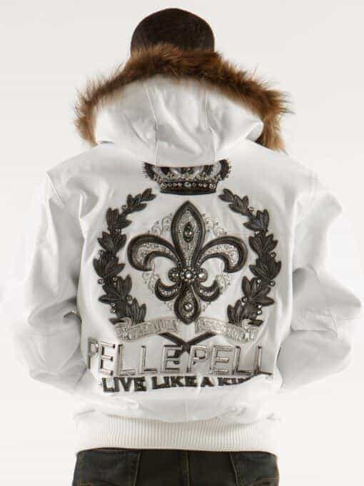 pelle pelle live like a king white leather jacket