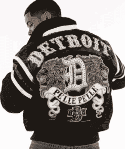 pelle pelle men’s black detroit 1978 jacket