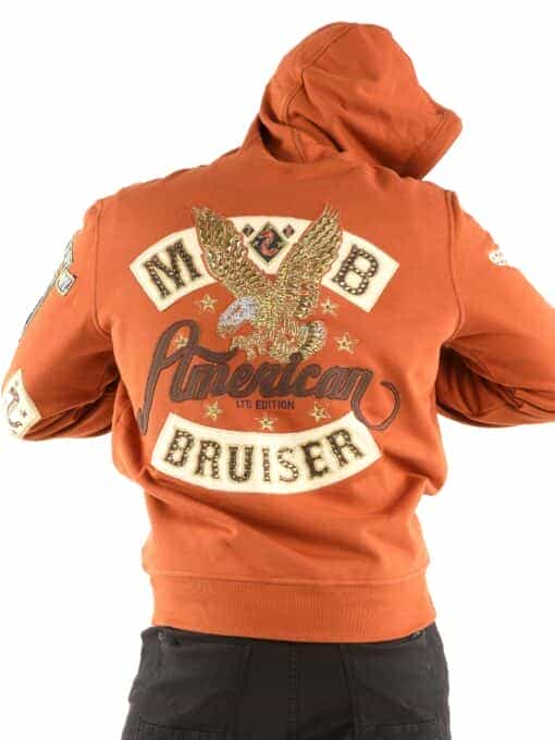 pelle pelle new american bruiser orange hoodie