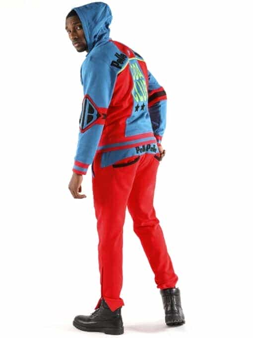 pelle pelle throwback soda club warm up red track suit