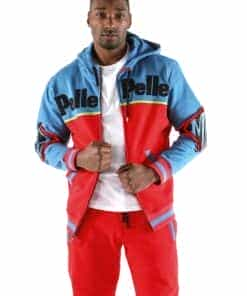 pelle pelle throwback soda club warm up red tracksuit