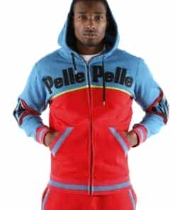 pelle pelle throwback soda club warmup red tracksuit