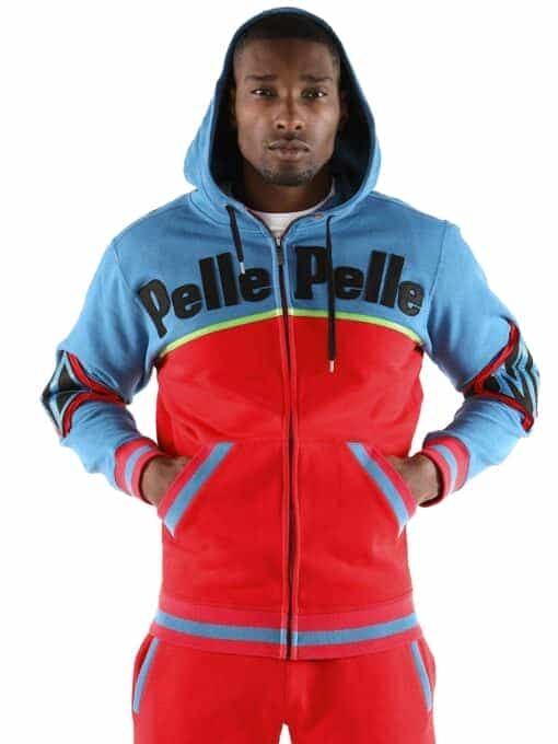 pelle pelle throwback soda club warmup red tracksuit