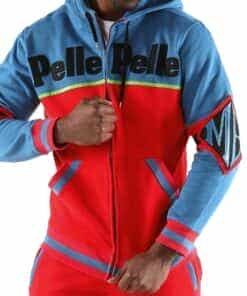 pelle pelle throwback warm up red tracksuit