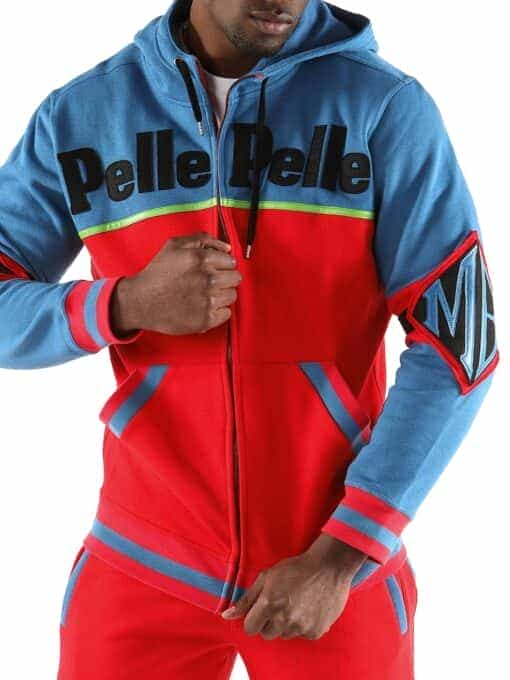 pelle pelle throwback warm up red tracksuit