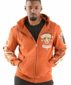 pelle pelle's american bruiser orange hoodie