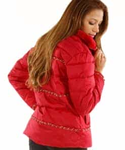 ladies pelle pelle chain bubble coat