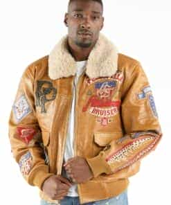 pelle pelle american bruiser brown leather jacket