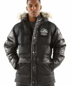 pelle pelle bubble butter black coat