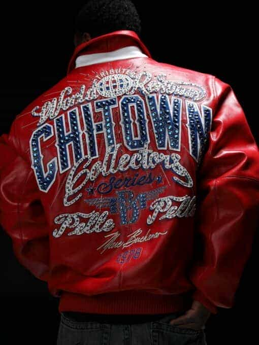 pelle pelle chi-town red leather jacket