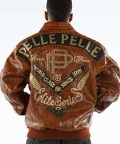 pelle pelle elite series brown leather jacket