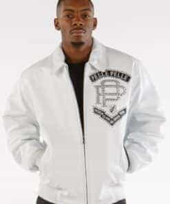 pelle pelle elite series white leather jacket