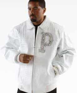 pelle pelle immortal white croc leather jacket