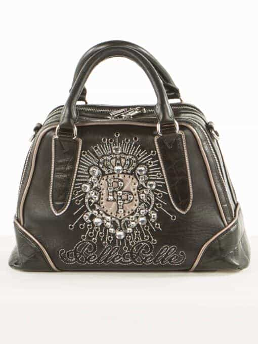 pelle pelle ladies black leather handbag