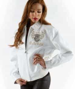 pelle pelle legends forever white leather jacket