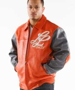 pelle pelle mens fire orange notorious jacket