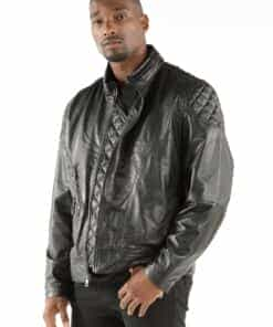 pelle pelle metro moto black leather jacket