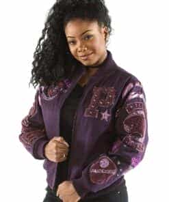 pelle pelle new ladies varsity jacket in eclipse