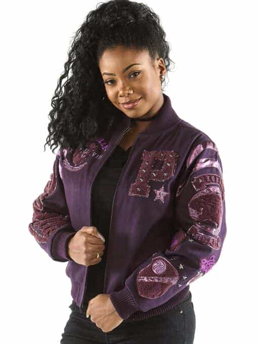 pelle pelle new ladies varsity jacket in eclipse