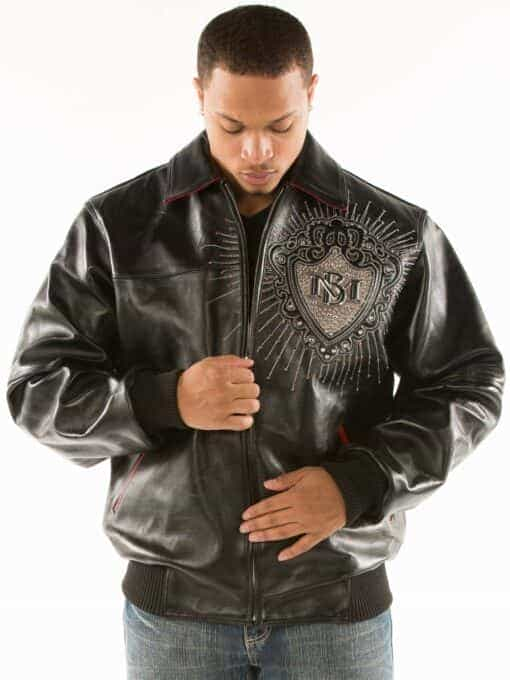 pelle pelle platinum & diamonds black leather jacket