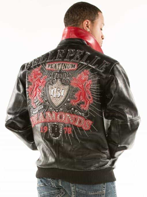 pelle pelle platinum & diamonds leather jacket