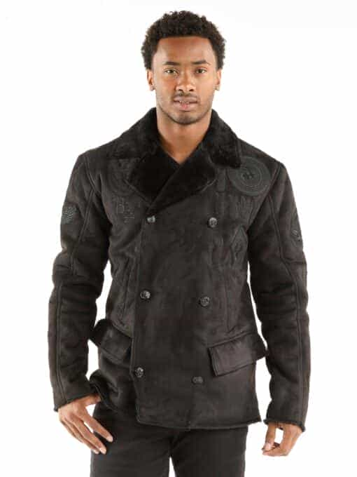 pelle pelle victory pea black coat