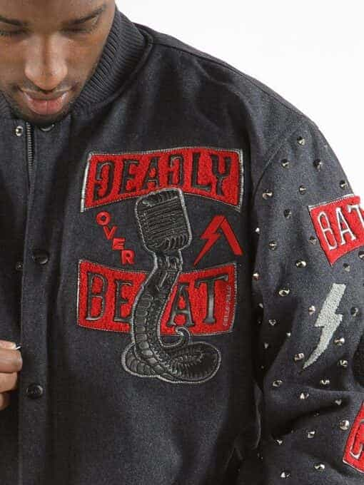 deadly over a beat grey jacket