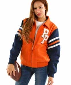 ladies pelle pelle chicago city tribute orange jackets