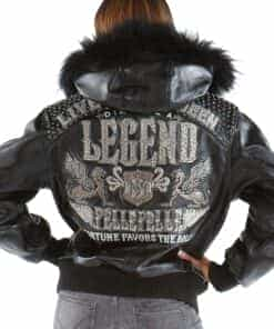 ladies pelle pelle live like a queen black leather jacket