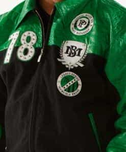 men's original & true green leather jacket